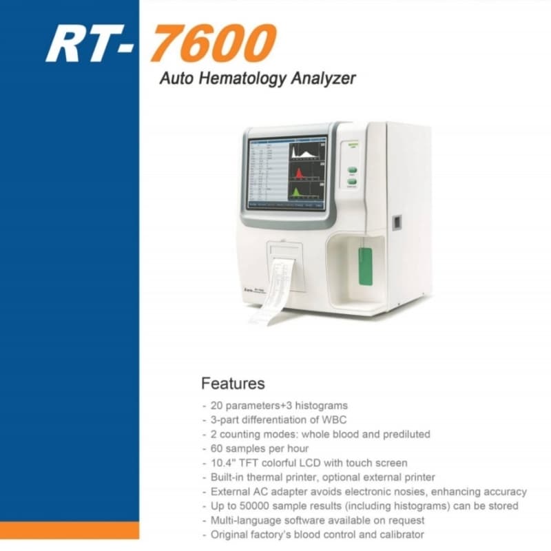 Auto Hematology Analyzer Rayto RT-7600